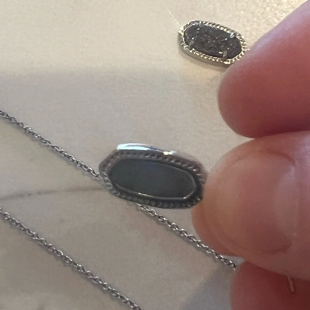 Kendra Scott Silver & Drusy set - Picture 6 of 6